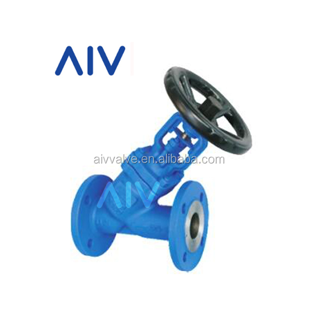 Zhejiang Aiv Oil Steam Water Din Y Type Bellow Seal Globe Valve